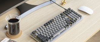 Drop Shift Mechanical Keyboard on the table