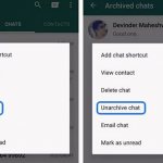 Where is the WhatsApp archive and what does it mean?