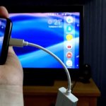Connecting a smartphone to a TV via USB