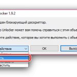 Удаление неудаляемой папки в Windows 10 программой Unlocker