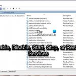 Enable, disable, start, stop or restart services